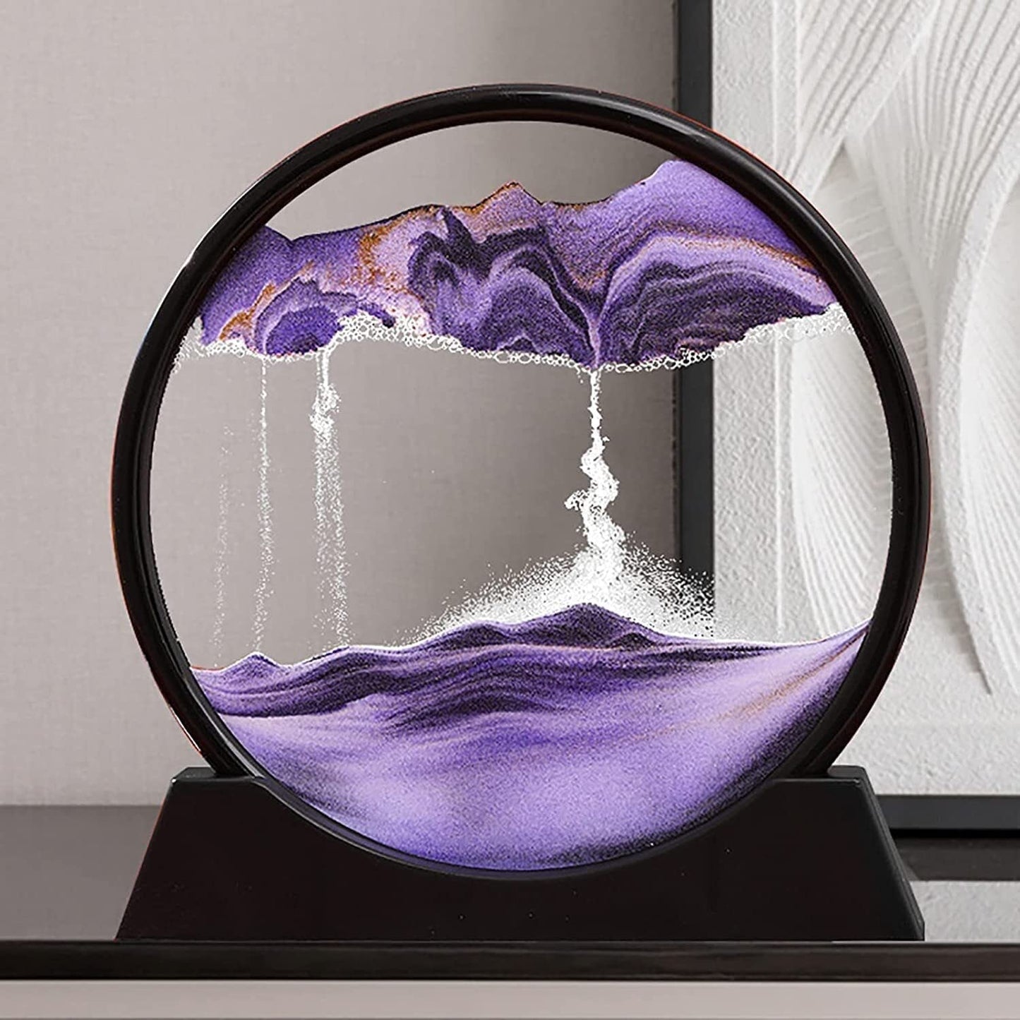 3D Moving Sand Art Lamp With Stand | Sand Lamp For Room & Home Decoration | Sandscapes Frame For Table - SlyCart