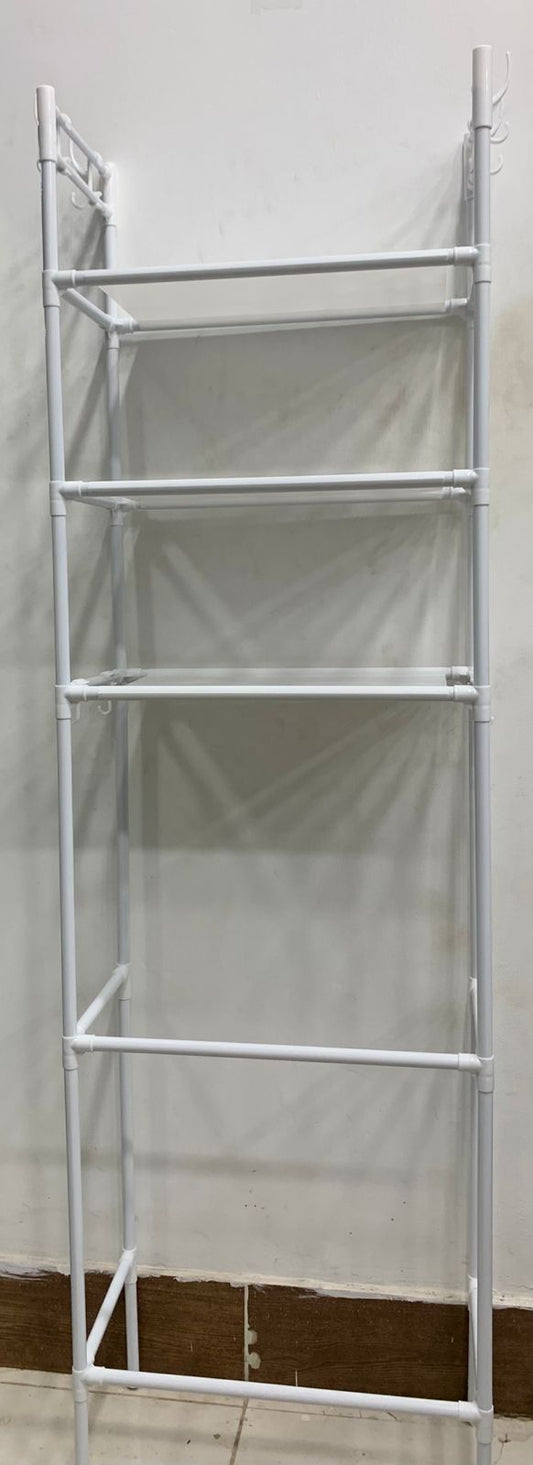 Multi-Layer Bathroom Storage Rack | Space-Saving Toilet Organizer | Strong Carbon Steel Shelf For Towels & Toiletries - SlyCart