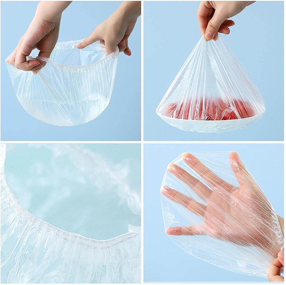 100pcs Disposable Flexible Transparent Plastic Food Storage Bags – Resealable & Multi-Purpose - Food-Grade Fresh-Keeping, Dust & Insect-Proof, Kitchen Accessories - Disposable Food Wrap - SlyCart