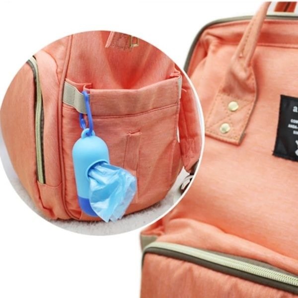 1Pc Baby Diaper Bag Dispenser With Rope/Hook | Includes 1 Roll Of 18 Disposable Bags | Random Colour - SlyCart