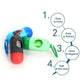 1Pc Baby Diaper Bag Dispenser With Rope/Hook | Includes 1 Roll Of 18 Disposable Bags | Random Colour - SlyCart