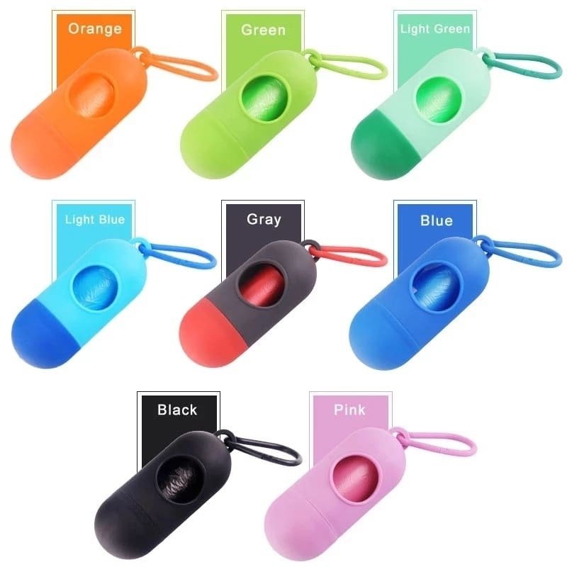 1Pc Baby Diaper Bag Dispenser With Rope/Hook | Includes 1 Roll Of 18 Disposable Bags | Random Colour - SlyCart
