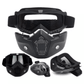 2-in-1 Motorcycle Helmet with Detachable Goggles & Mask | UV Protection Anti-Fog Bike Helmet - SlyCart