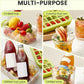 2-in-1 Zero Touch Ice Cube Bottle with Press Release Tray & Lid - SlyCart