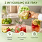 2-in-1 Zero Touch Ice Cube Bottle with Press Release Tray & Lid - SlyCart