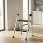2-Step Folding Metal Step Stool Ladder | Anti-Slip Safety Ladder for Home & Kitchen Use - SlyCart