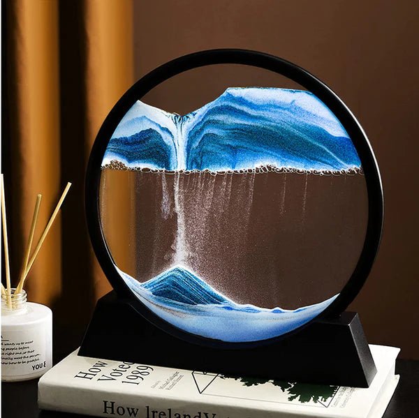 3D Moving Sand Art Lamp With Stand | Sand Lamp For Room & Home Decoration | Sandscapes Frame For Table - SlyCart