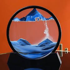 3D Moving Sand Art Lamp With Stand | Sand Lamp For Room & Home Decoration | Sandscapes Frame For Table - SlyCart
