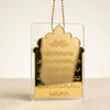 Acrylic Mirror Ayat ul Kursi Car Hanging Decor – Black & Golden Islamic Rear View Mirror Pendant | Size: 12 × 8 - SlyCart