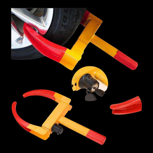 Anti Theft Steel Wheel Clamp Lock for Car & SUV | Heavy Duty Adjustable Tyre Security Lock - SlyCart