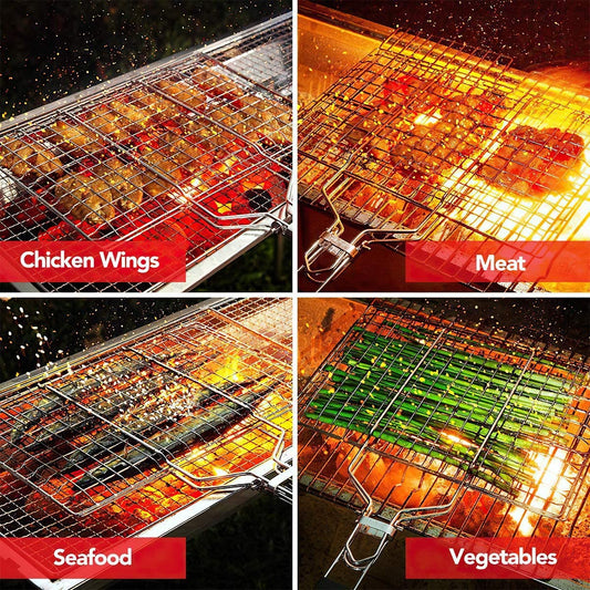 Bbq Stainless Steel Hand Grill (Small Size). - SlyCart