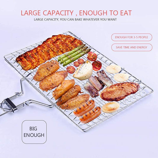 Bbq Stainless Steel Hand Grill (Small Size). - SlyCart