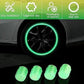 Wheel Tire Rim Air Valve Cap Radium Tyre Air Caps Cover Glow Radium Light Resistant Tire Pressure Caps Universal for Car Truck Motorcycles Bike 4pcs