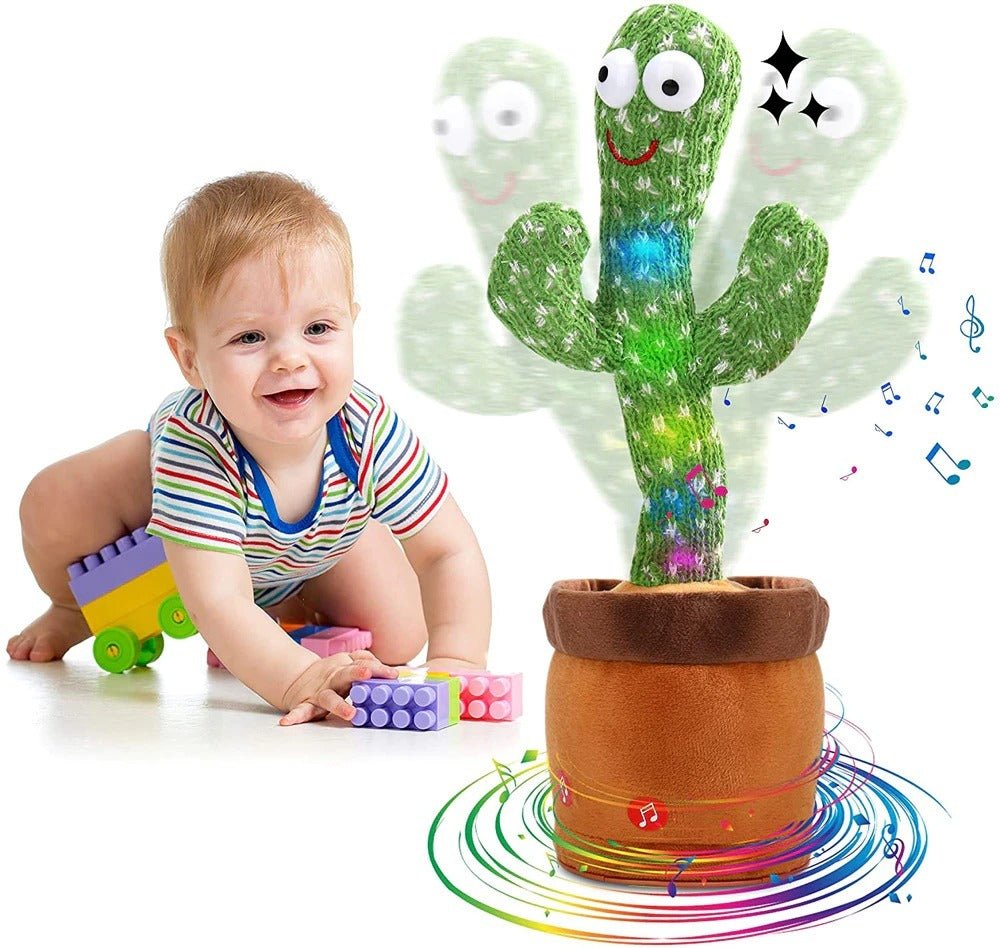 Dancing Cactus Toy for Kids – Talking & Singing Plush Cactus | Interactive Mimic Toy | Battery Operated Fun Toy for Toddlers (Without Box) - SlyCart