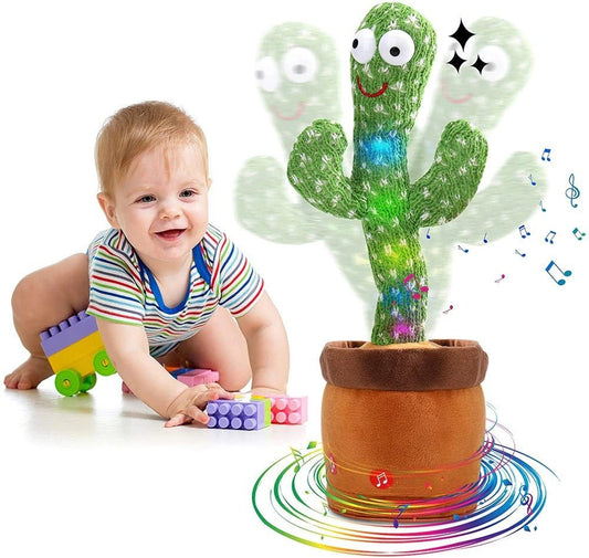 Dancing Cactus Toy for Kids – Talking & Singing Plush Cactus | Interactive Mimic Toy | Battery Operated Fun Toy for Toddlers (Without Box) - SlyCart