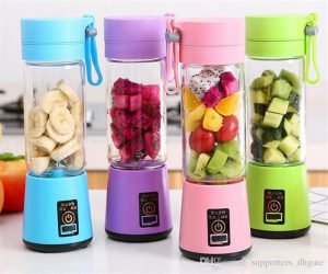 hand juicer maker fruit blender usb blender kitchen mixer kitche-6-Blade Portable Home USB Rechargeable Electric Fruit Extractor Juice Blender Machine(random color) - SlyCart