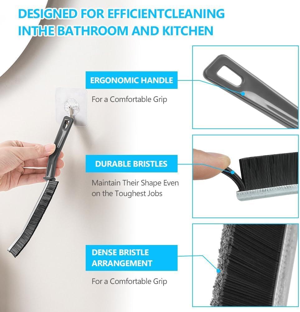 Hard Bristle Crevice Cleaning Brush | Gap Cleaner for Kitchen, Bathroom, Tiles & Car Interior - SlyCart