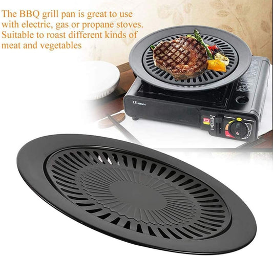 Non Stick Grill BBQ 32cm / BBQ Grill Frying Pan Non-Stick Korean Traditional Cast Iron Grill Pan - SlyCart