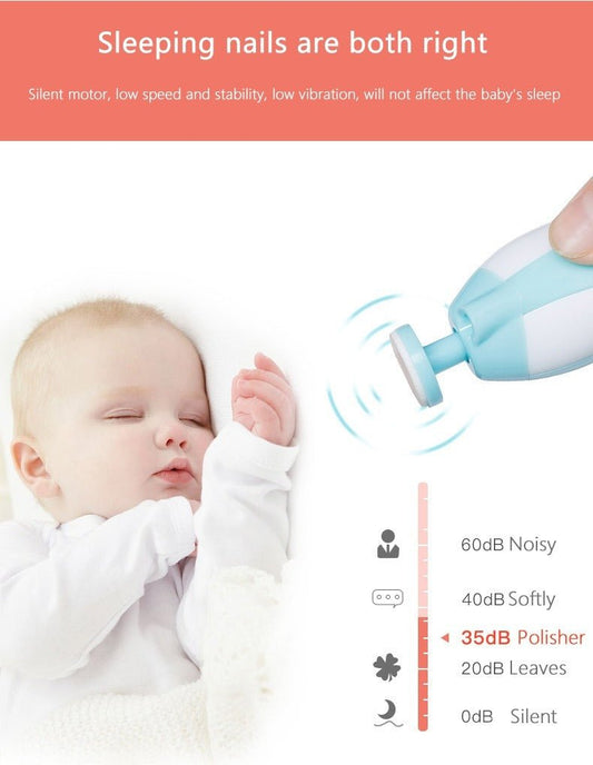 Premium 6-in-1 Electric Baby Nail Trimmer Set – Safe Infant Nail Filer, Clipper Alternative Kit with Storage Case - Random Color - SlyCart