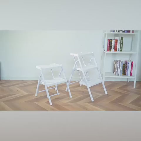 2-Step Folding Metal Stool Ladder | Compact Safety Step Ladder With Anti-Slip Treads | Frame Metal & Step Plastic - Random Colour