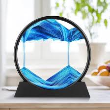 3D Moving Sand Art Lamp With Stand | Sand Lamp For Room & Home Decoration | Sandscapes Frame For Table