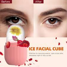 Silicone Ice Cube Roller Massager for Face Eyes and Neck Naturally Conditioning and Skin Care De Puff Eye Bags Reduce Migraine Pain Reusable Massage Silicone Ice Mold - SlyCart