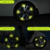 20 Pcs Car Hub Reflective Sticker Car Accessories Decorative Strips General For Use Of Bicycle Automobile And Motorcycle Tyre