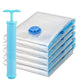 Vacuum Storage Bags Set (5 Bags + 1 Hand Pump) – Reusable Space Saver Compression Bags for Clothes, Bedding & Travel - SlyCart